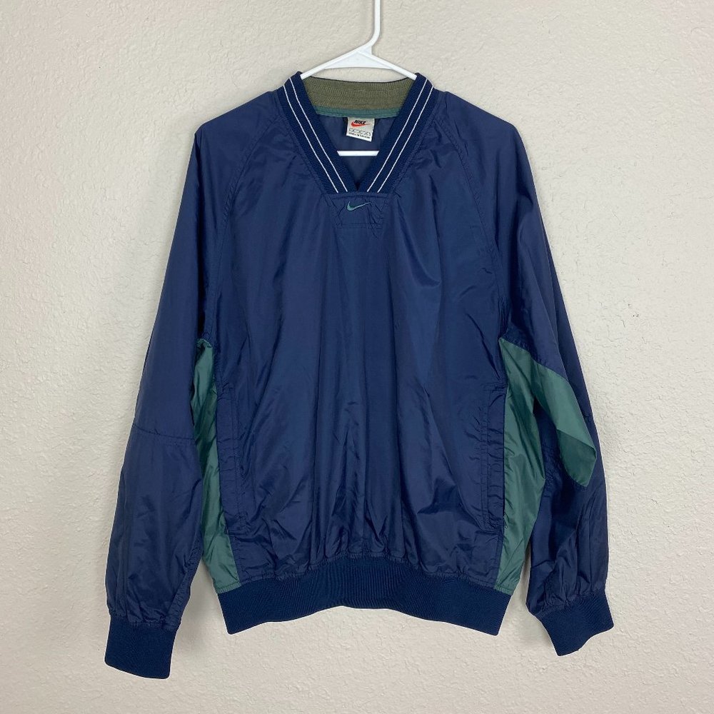 Vintage 90s Nike Air Windbreaker Navy Green